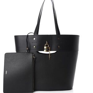 Chloe-Black Leather Tote Bag- FASHIONPHILE